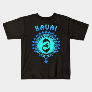 Kauai Dolphins Turtle and Freediver Kids T-Shirt